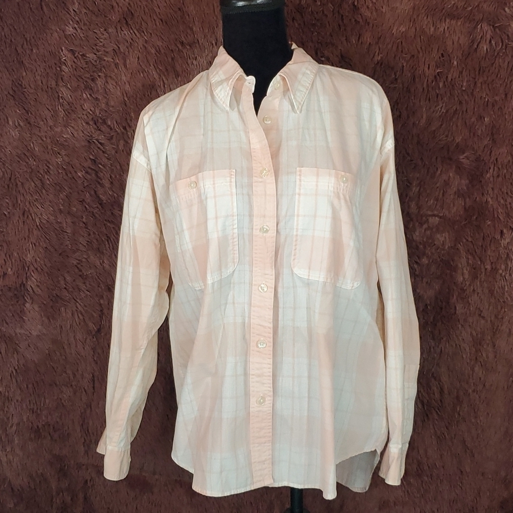 Liz Sport Plaid Blouse
